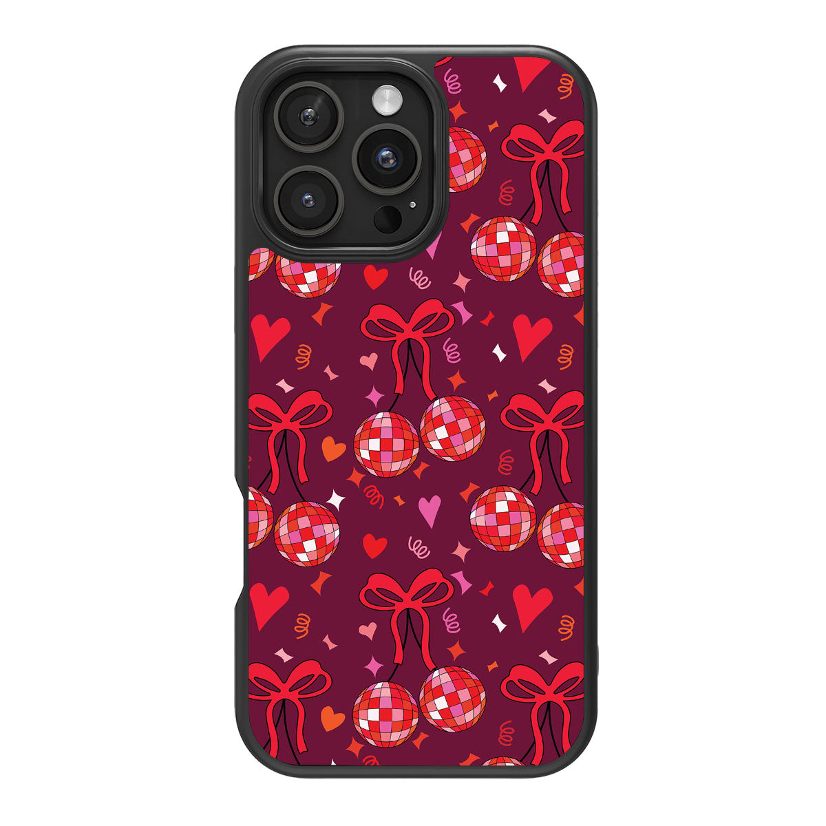 Disco Cherries - iPhone 16 Pro Max Case #case type_core (magsafe), #case type_core (non magsafe)