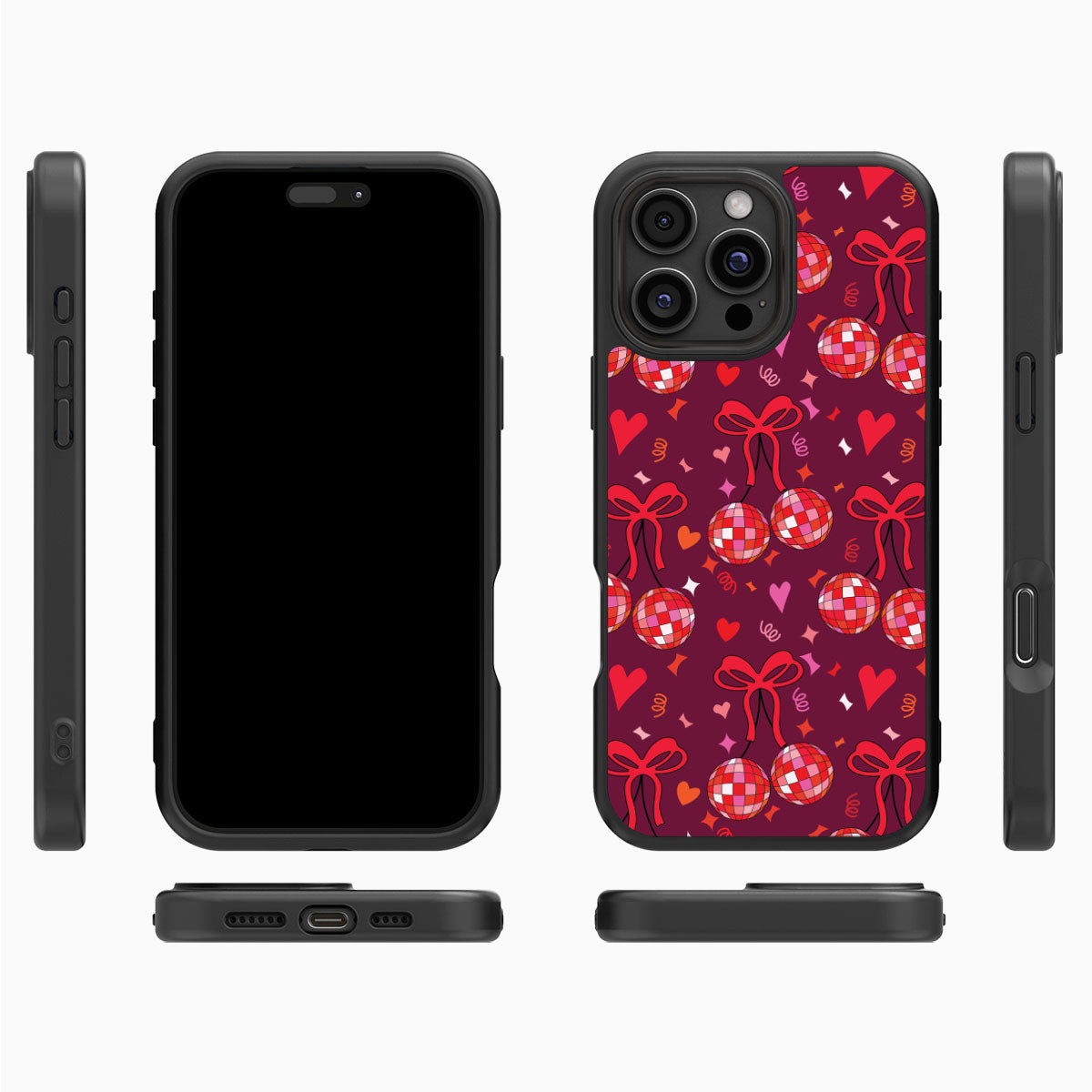 Disco Cherries - iPhone 16 Pro Max Case #case type_core (magsafe), #case type_core (non magsafe)