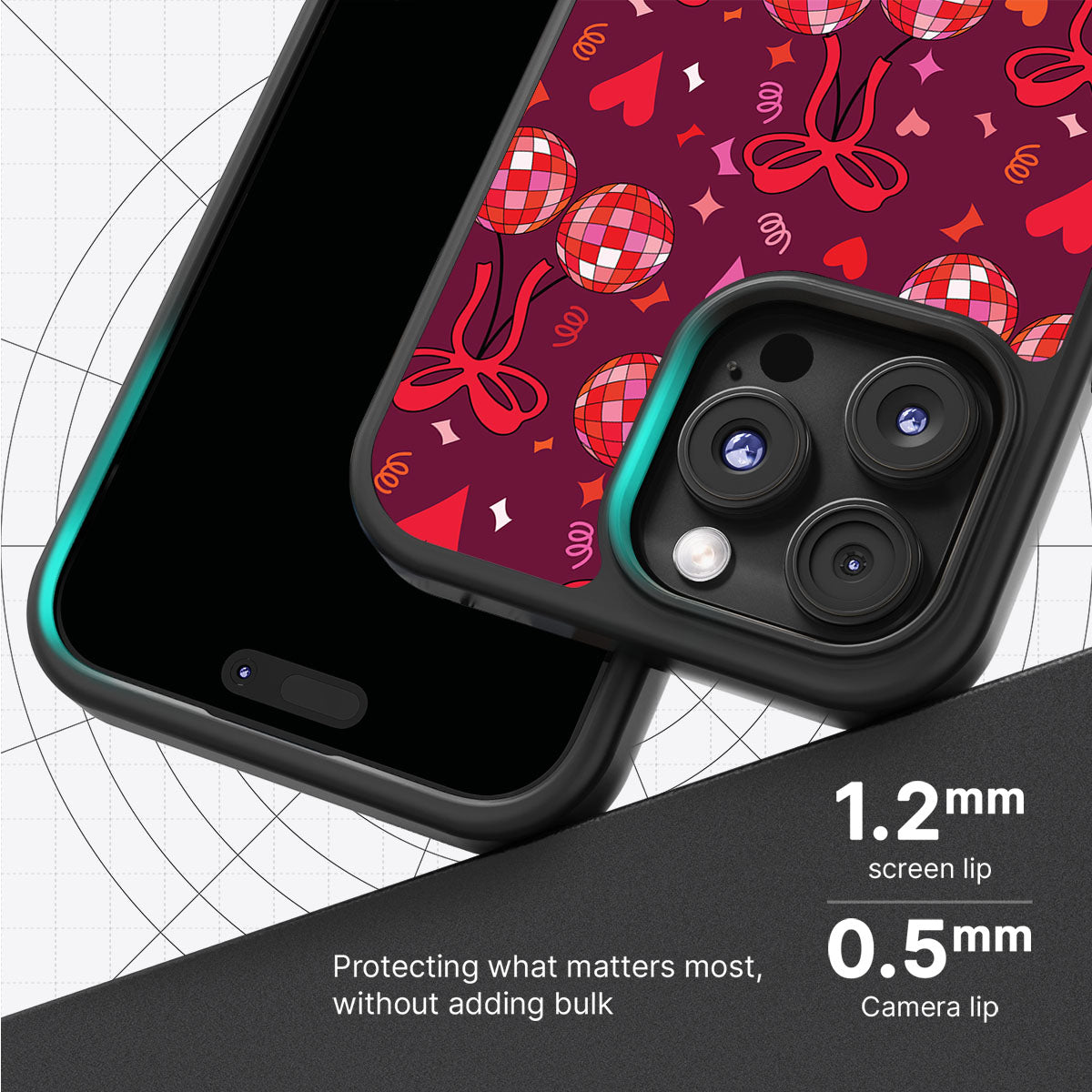 Disco Cherries - iPhone 16 Pro Max Case #case type_core (magsafe), #case type_core (non magsafe)