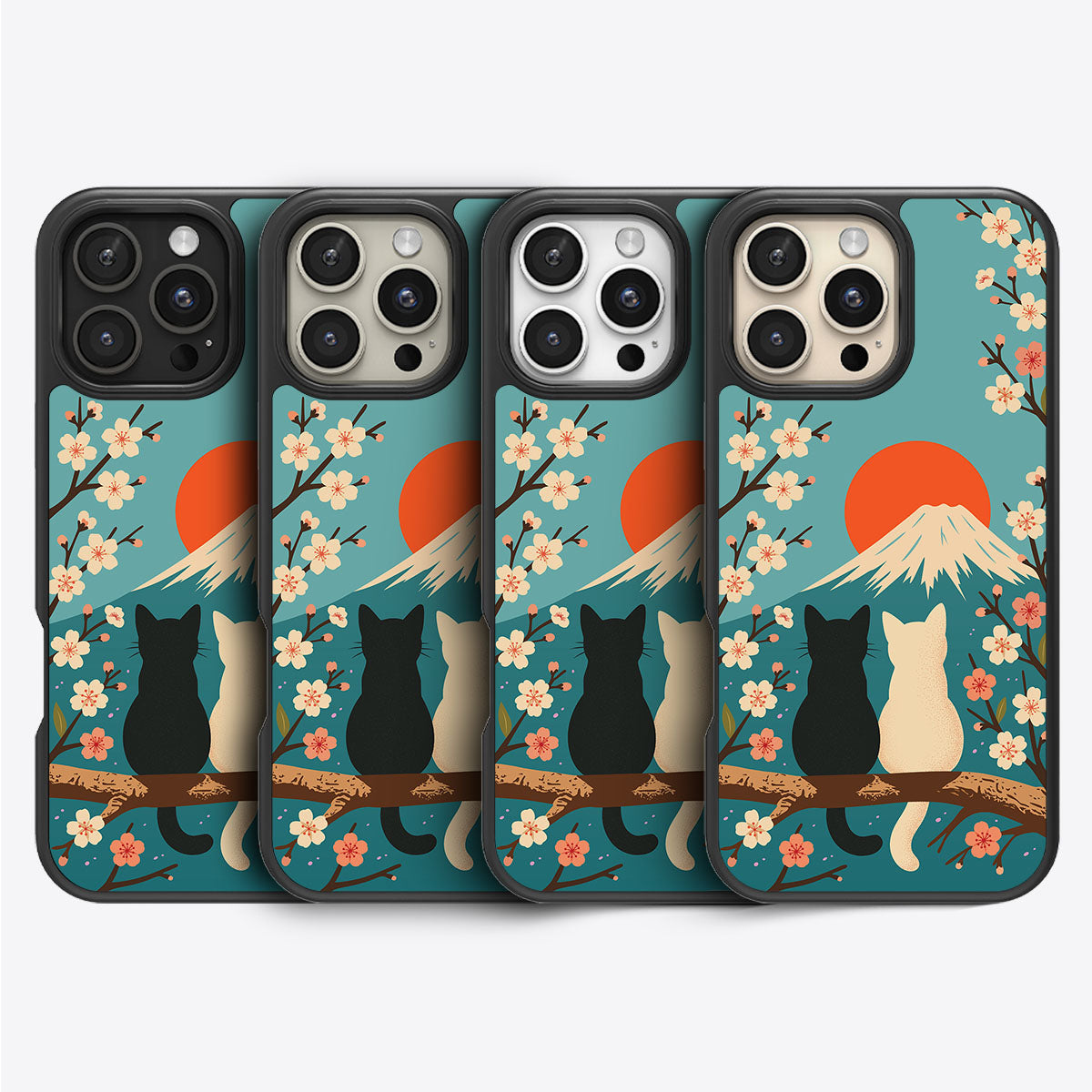 Fuji Cats - iPhone 16 Pro Max Case #case type_core (magsafe), #case type_core (non magsafe)