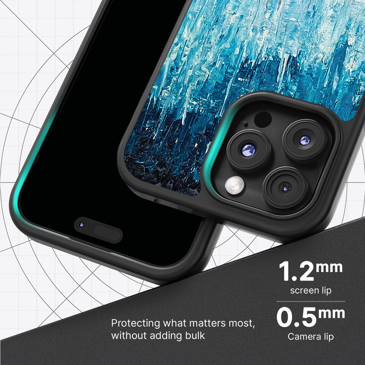 Impasto Tides - iPhone 16 Pro Max Case #case type_core (magsafe), #case type_core (non magsafe)