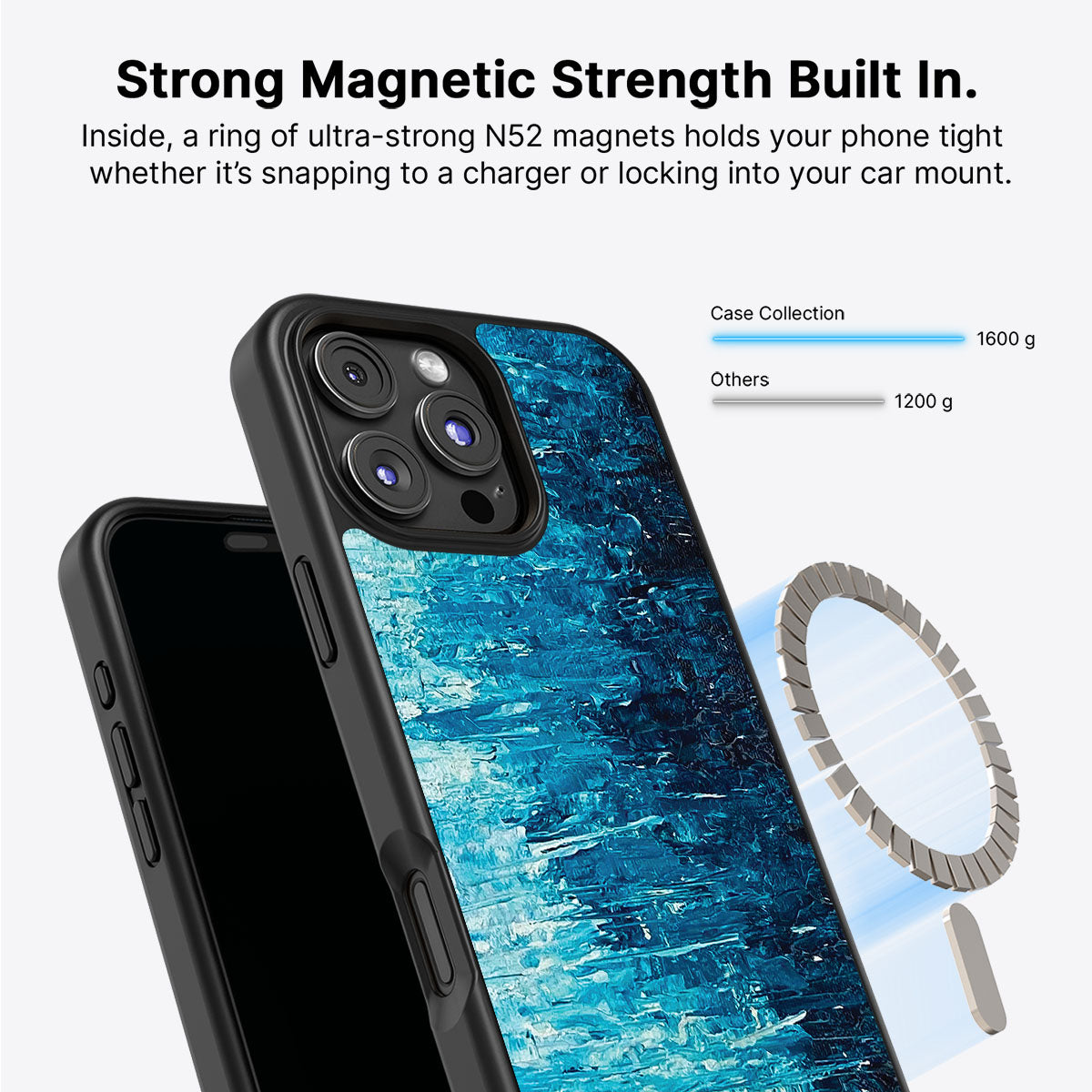 Indigo Impasto - iPhone 16 Pro Max Case #case type_core (magsafe)