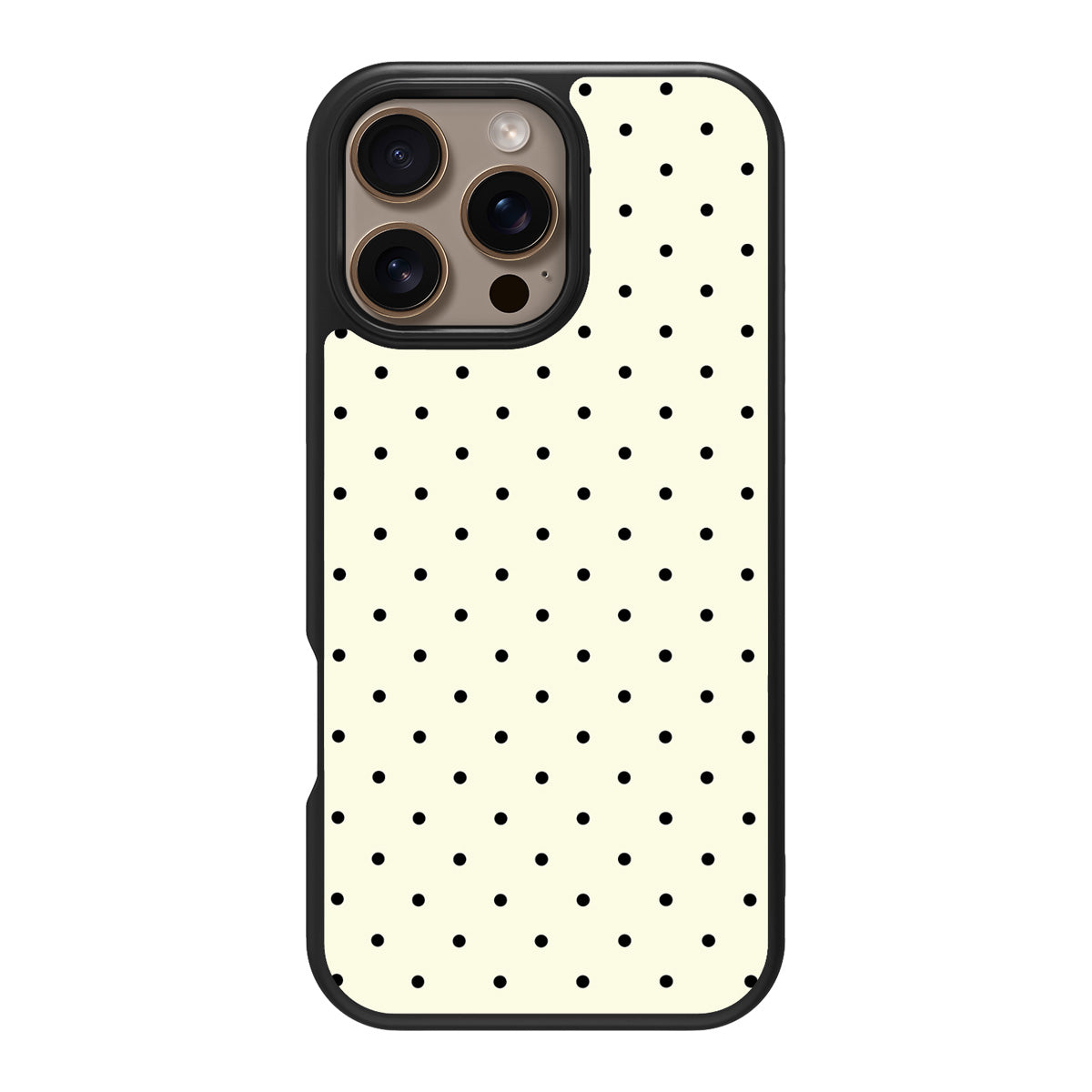 Ivory Sprinkle design back view – iPhone 16 Pro Max case