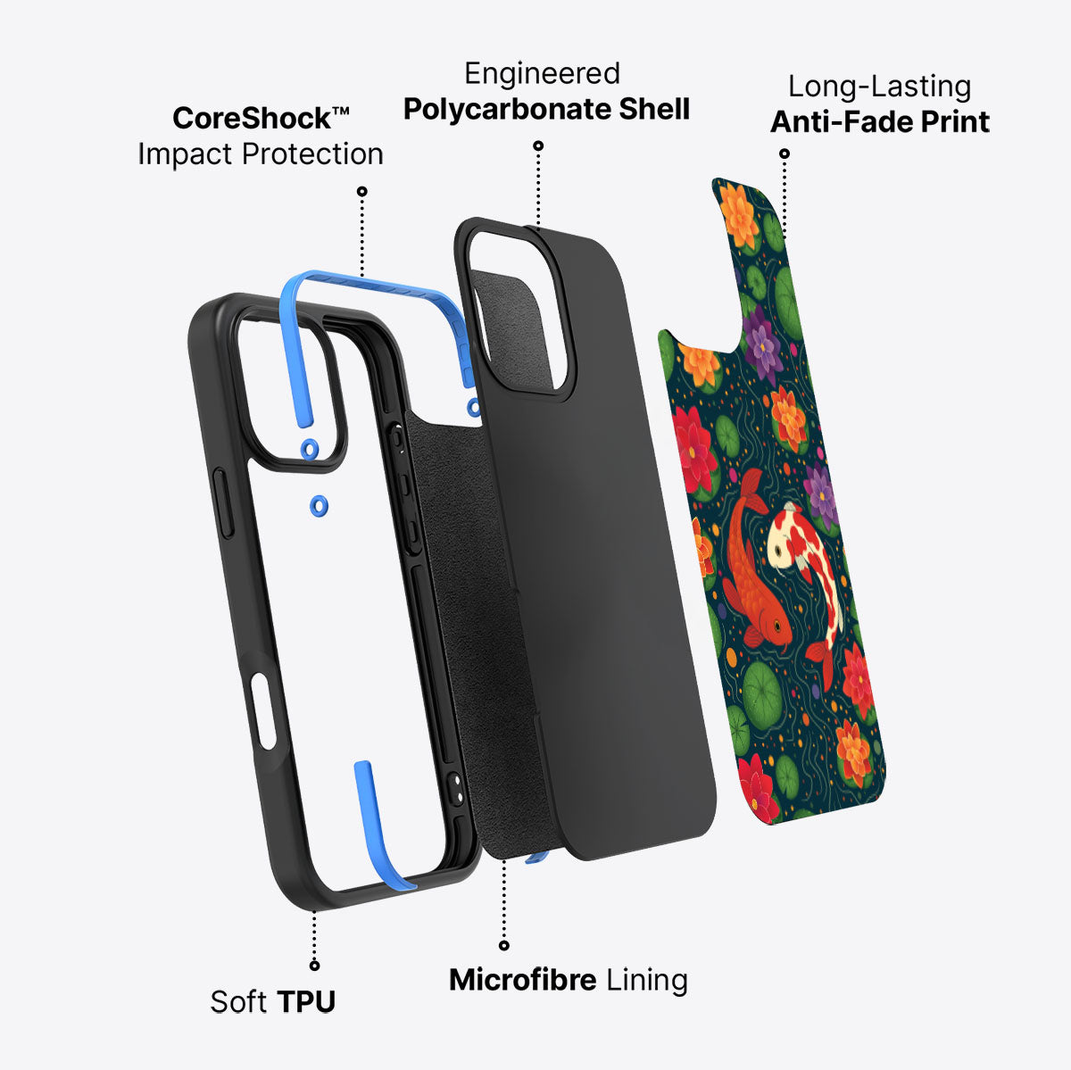 Koi Fish - iPhone 16 Pro Max Case #case type_core (non magsafe)