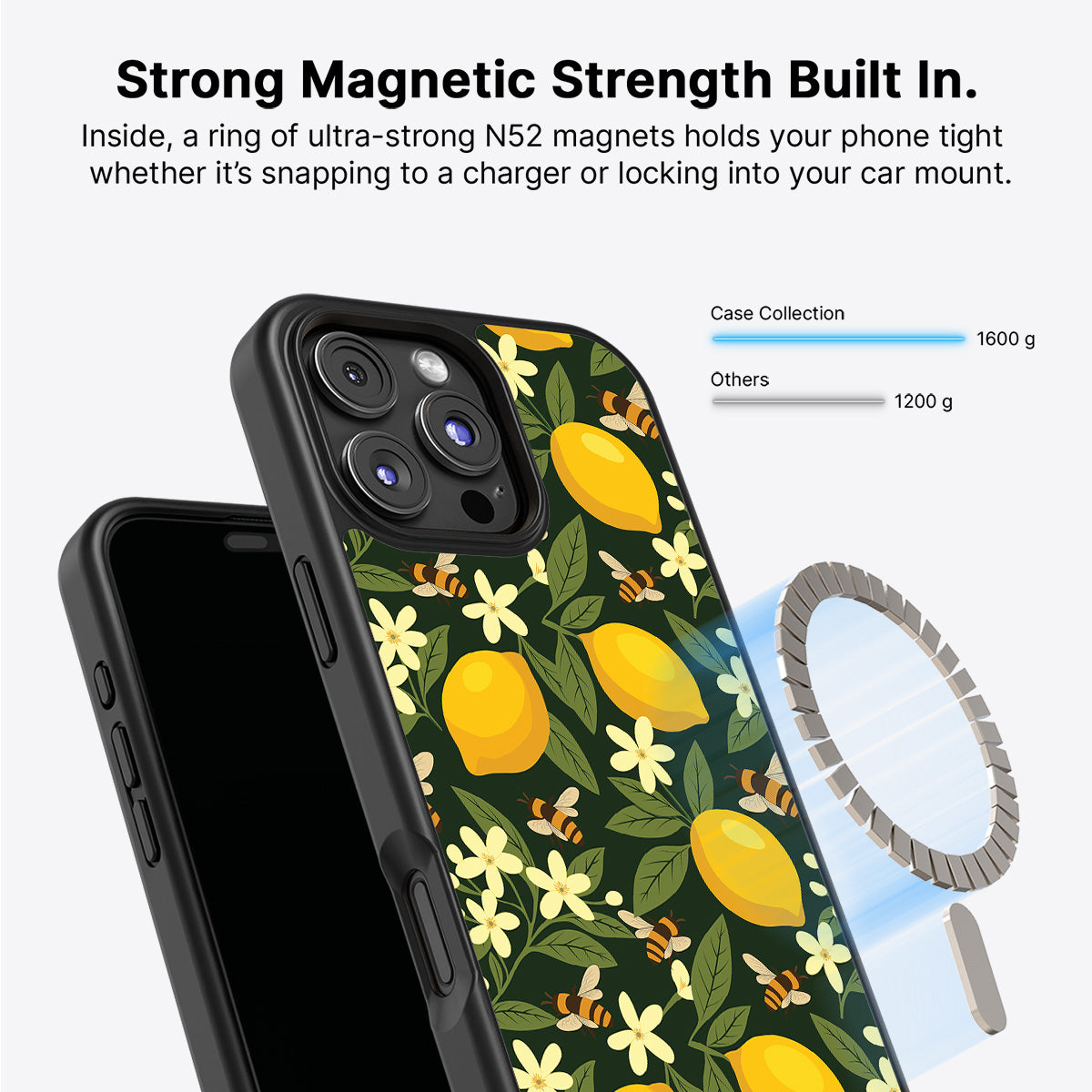 Lemon and Bees - iPhone 16 Pro Max Case #case type_core (magsafe)