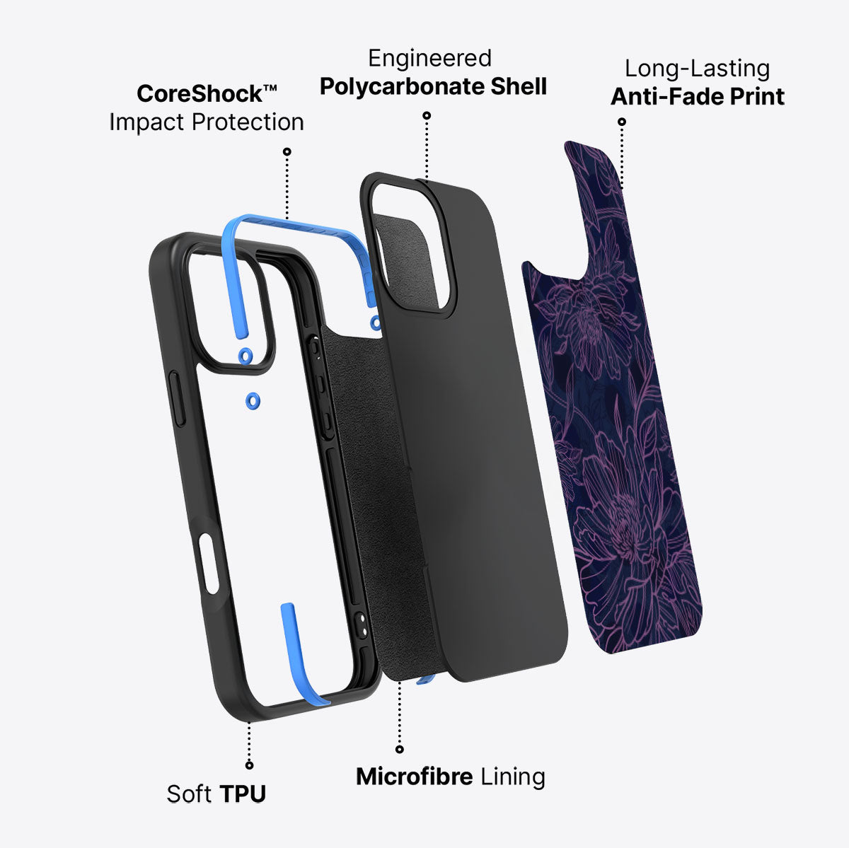 Luminous Blooms - iPhone 16 Pro Max Case #case type_core (non magsafe)