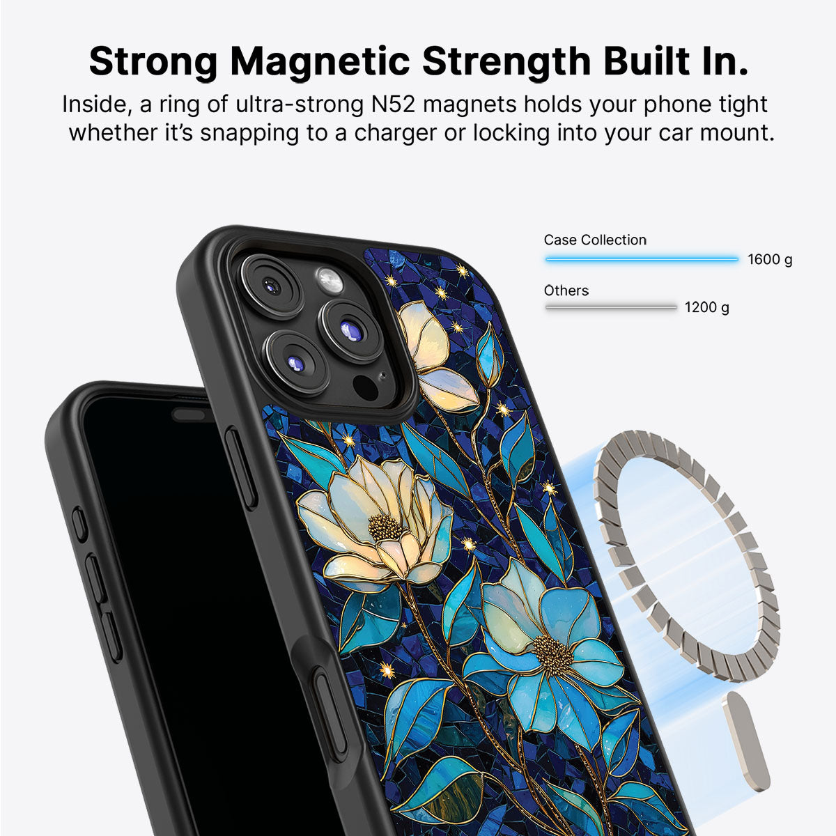 iPhone 16 Pro Max Case with MagSafe – Midnight Magnolia