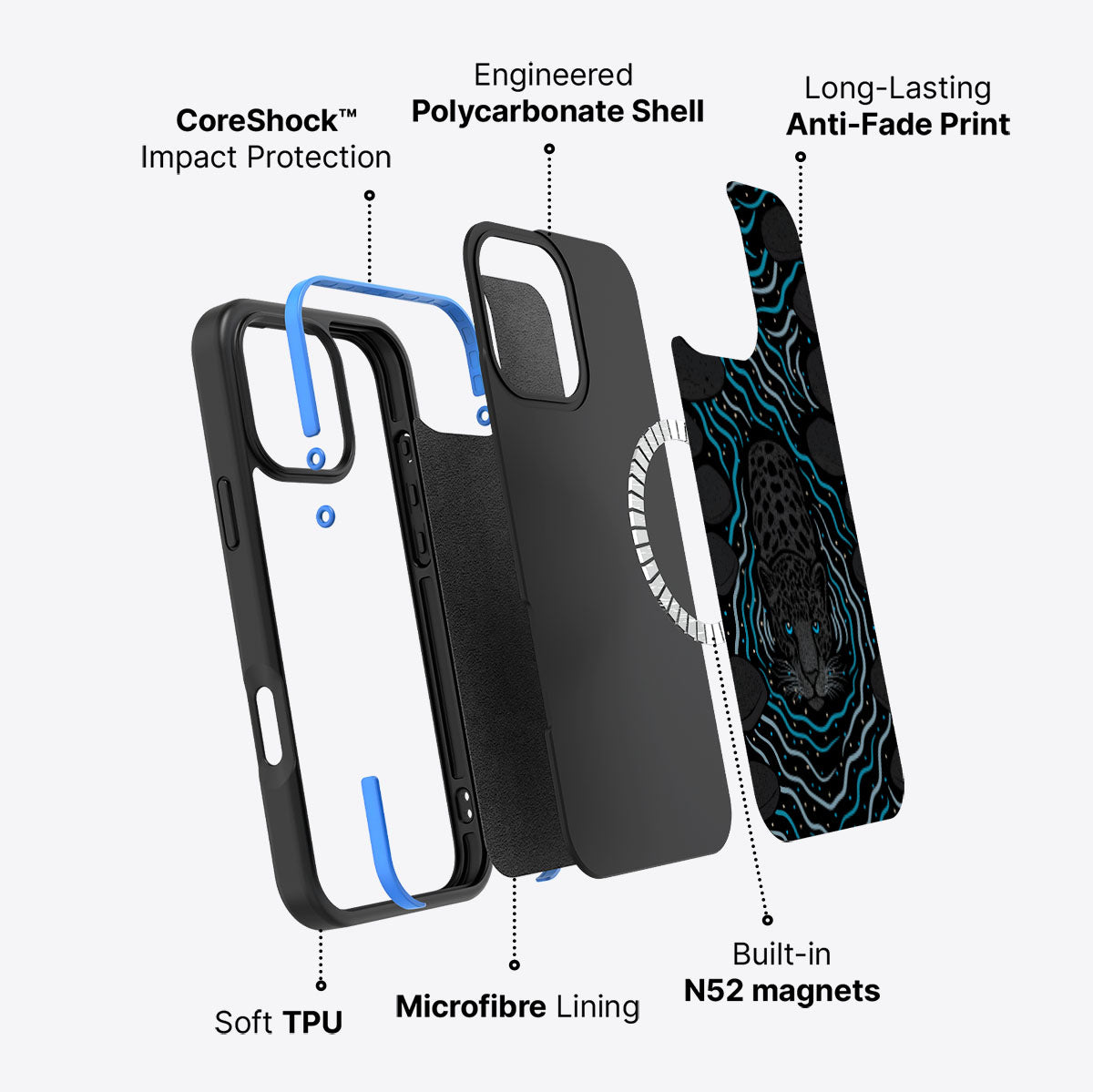 Midnight Panther - iPhone 16 Pro Max Case #case type_core (magsafe)
