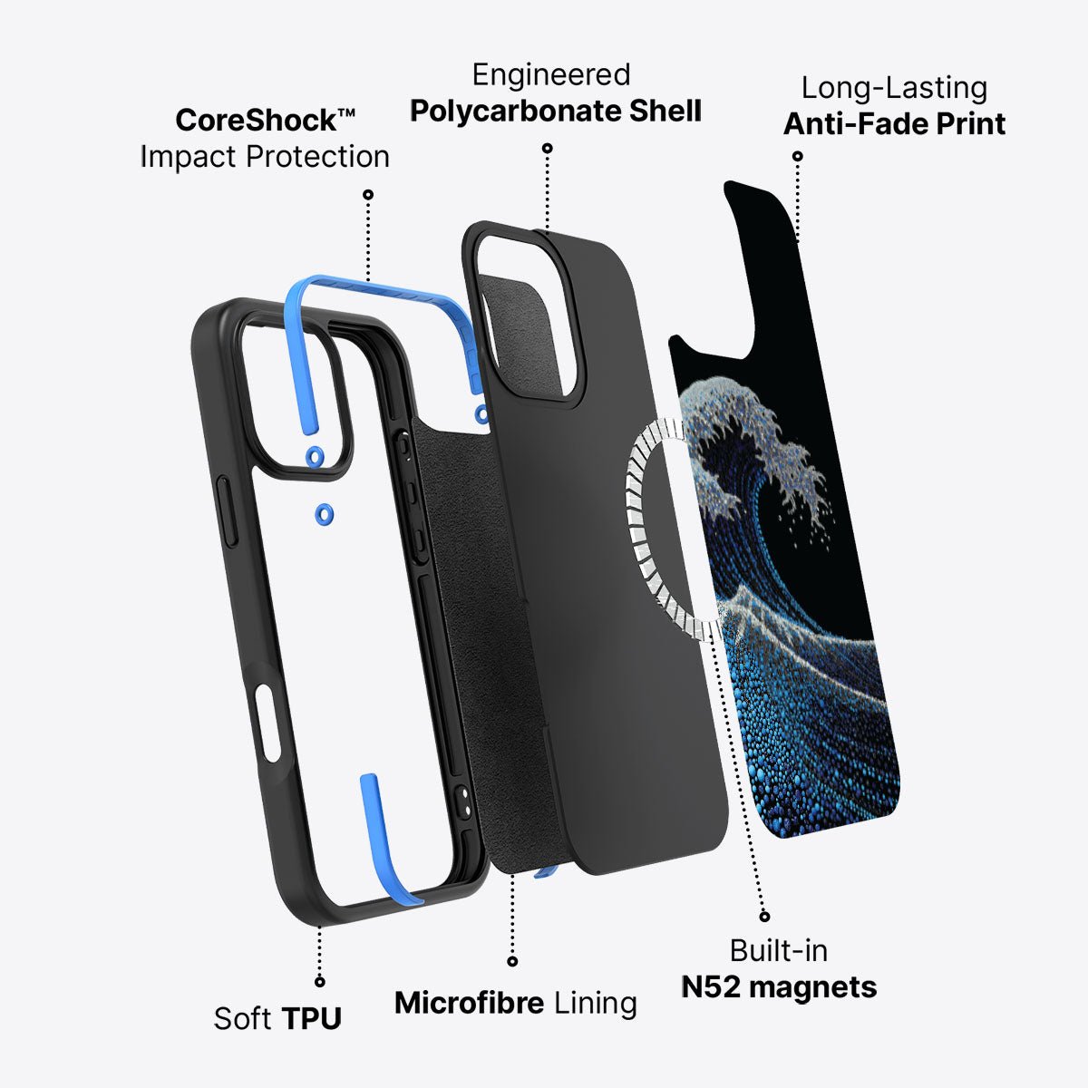 iPhone 16 Pro Max Case with MagSafe – Midnight Tide