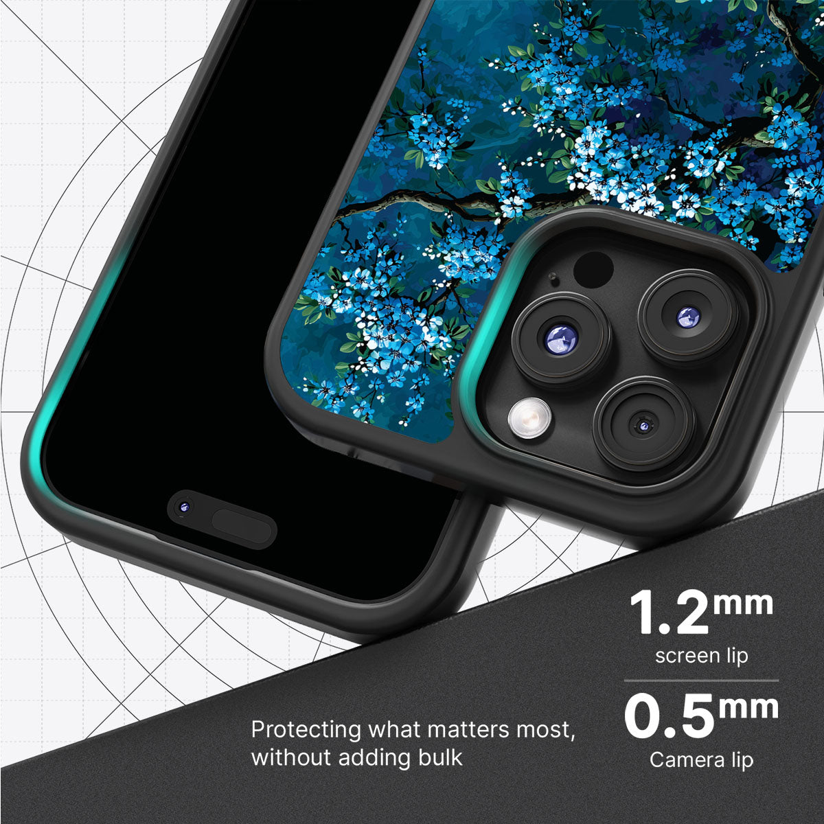 Moonlit Petals - iPhone 16 Pro Max Case #case type_core (magsafe), #case type_core (non magsafe)