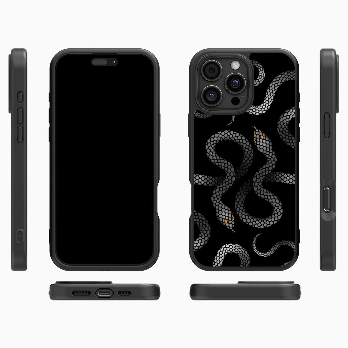 Noir Serpent - iPhone 16 Pro Max Case #case type_core (magsafe), #case type_core (non magsafe)