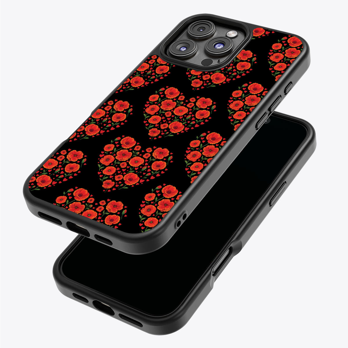 Poppy Heart - iPhone 16 Pro Max Case #case type_core (magsafe), #case type_core (non magsafe)