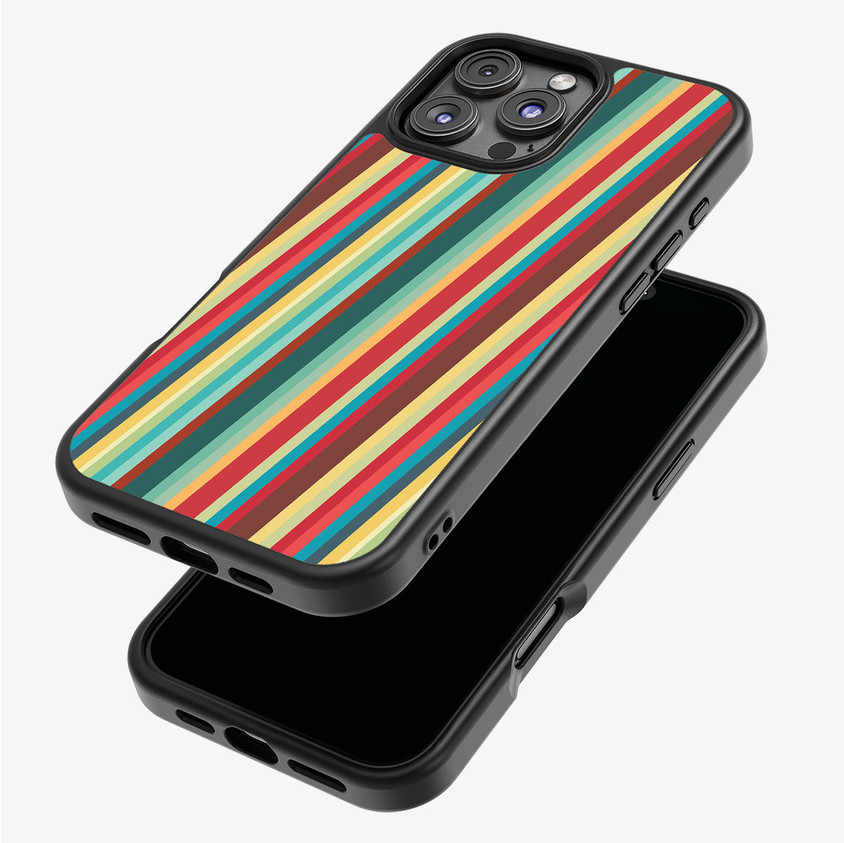 Retro Stripes - iPhone 16 Pro Max Case #case type_core (magsafe), #case type_core (non magsafe)
