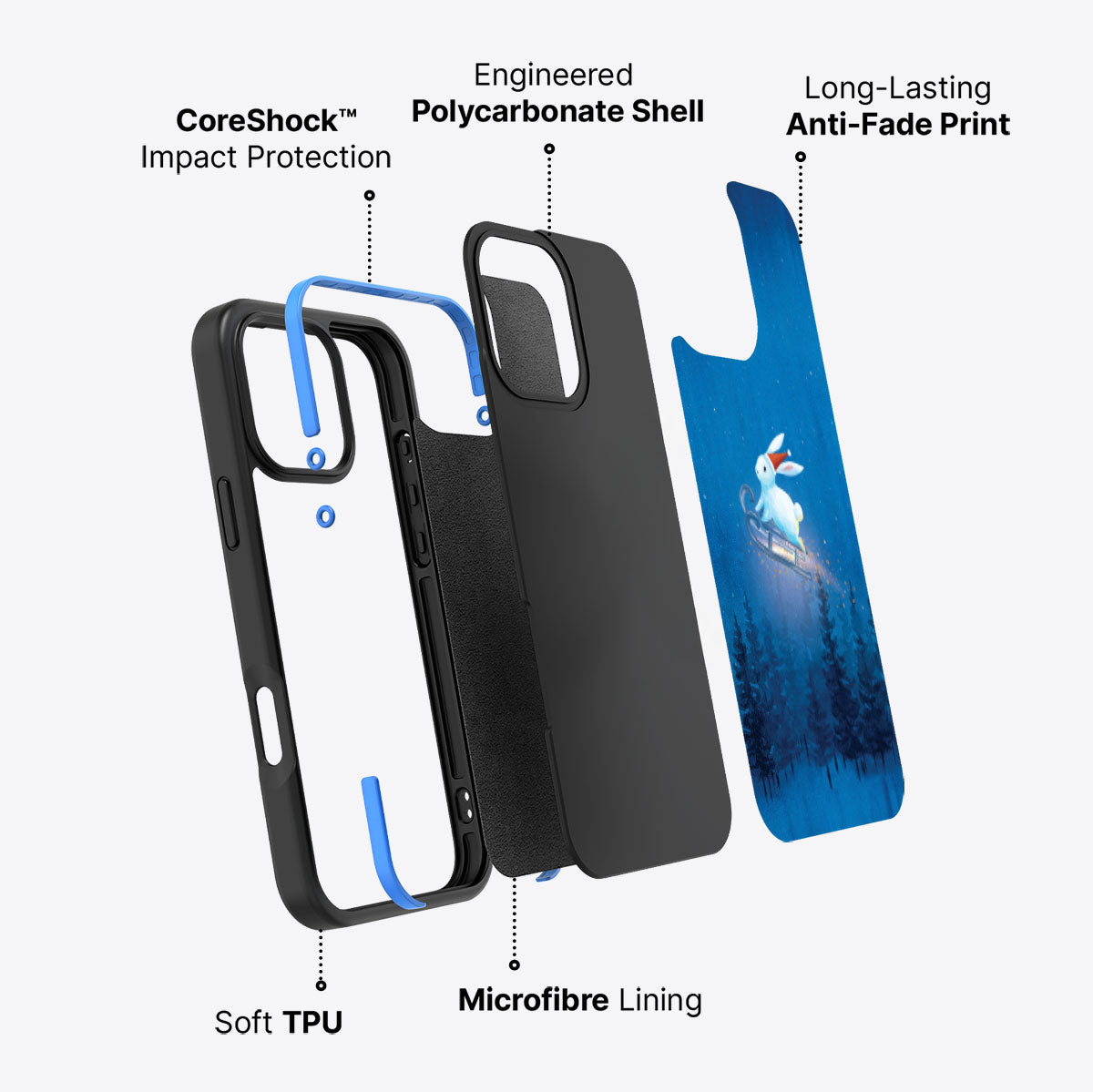 Santa Bunny - iPhone 16 Pro Max Case #case type_core (non magsafe)