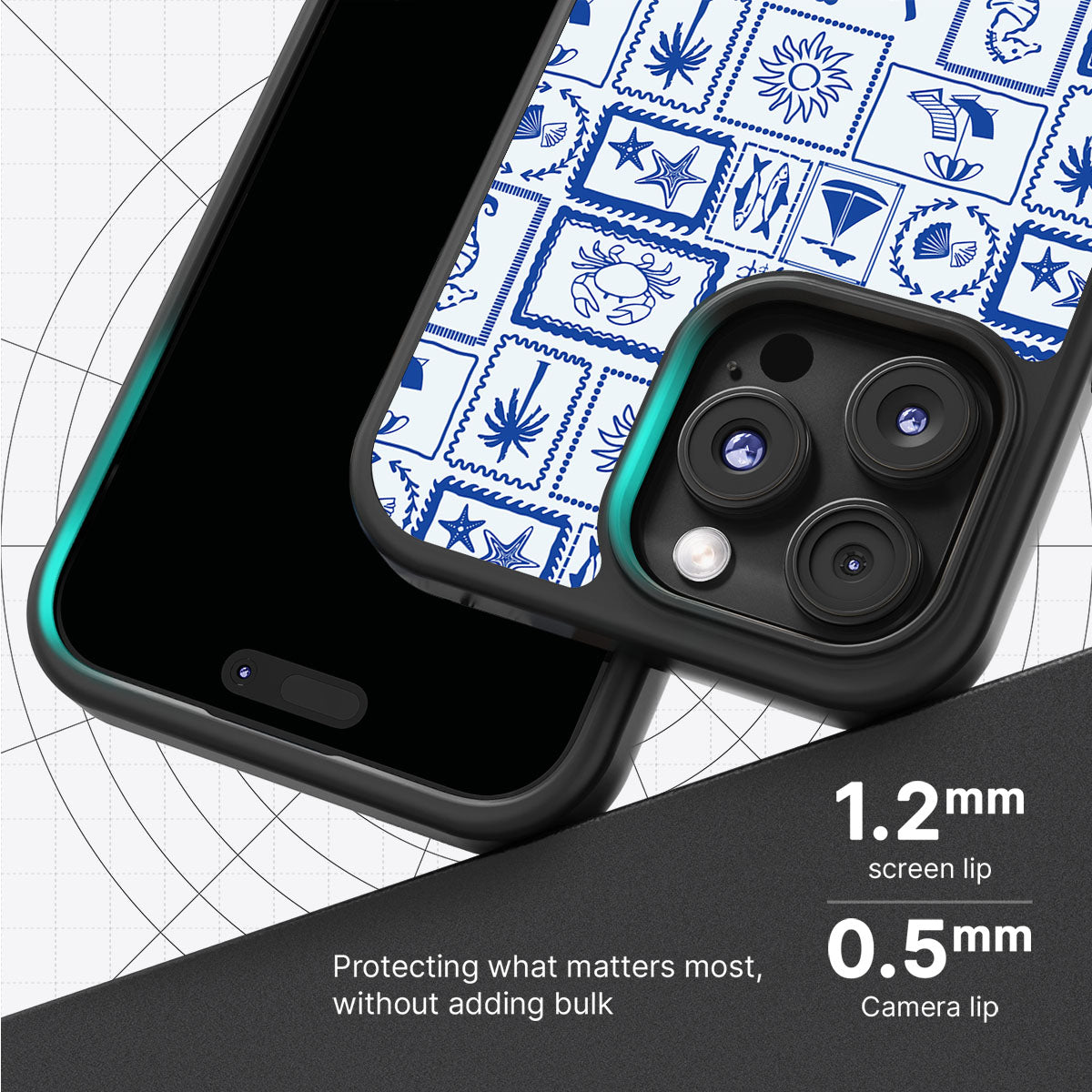 Seaside Sketches - iPhone 16 Pro Max Case #case type_core (magsafe), #case type_core (non magsafe)