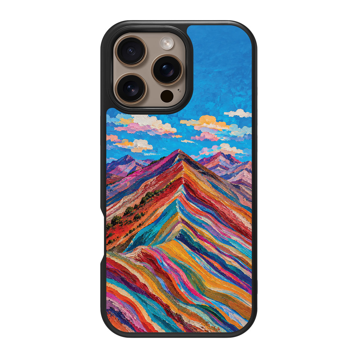 Spectrum Ridge design back view – iPhone 16 Pro Max case