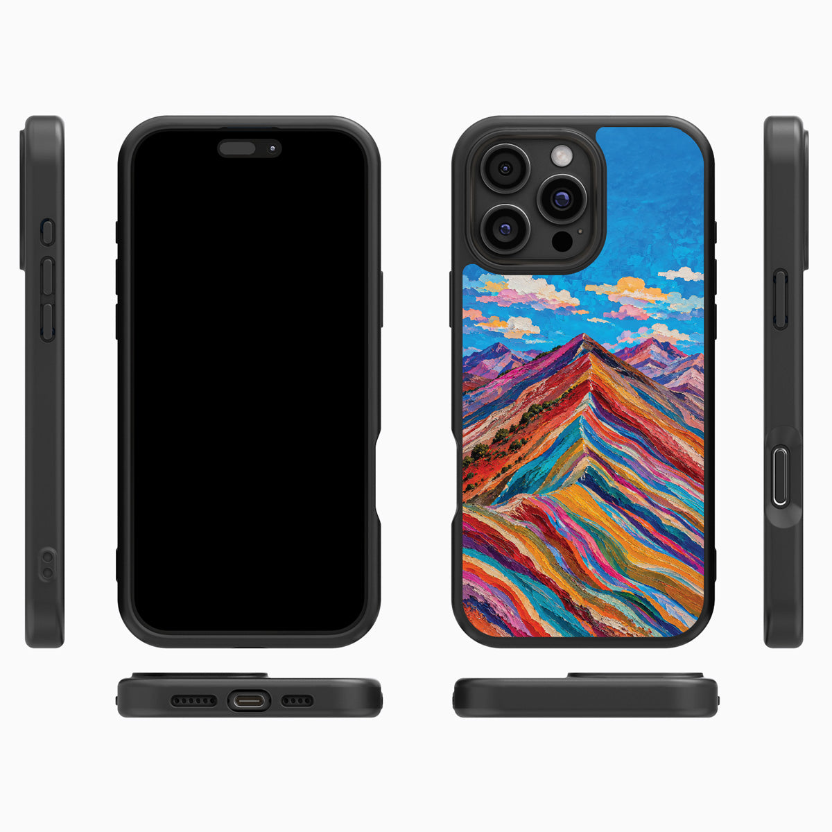 Spectrum Ridge iPhone 16 Pro Max case cover – multi-angle view