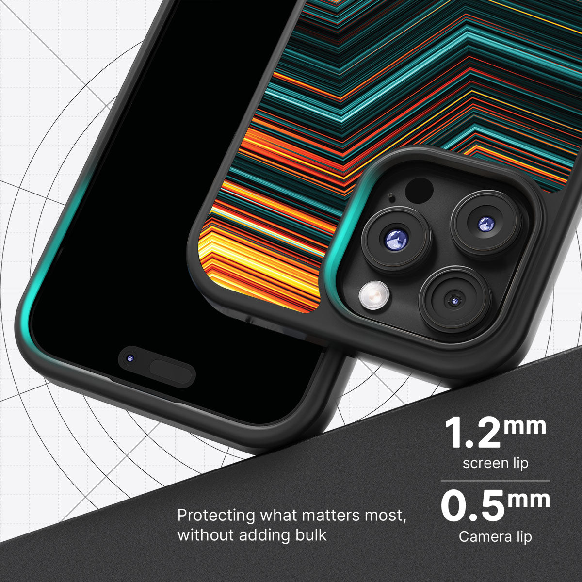 Techno Waves - iPhone 16 Pro Max Case #case type_core (magsafe), #case type_core (non magsafe)