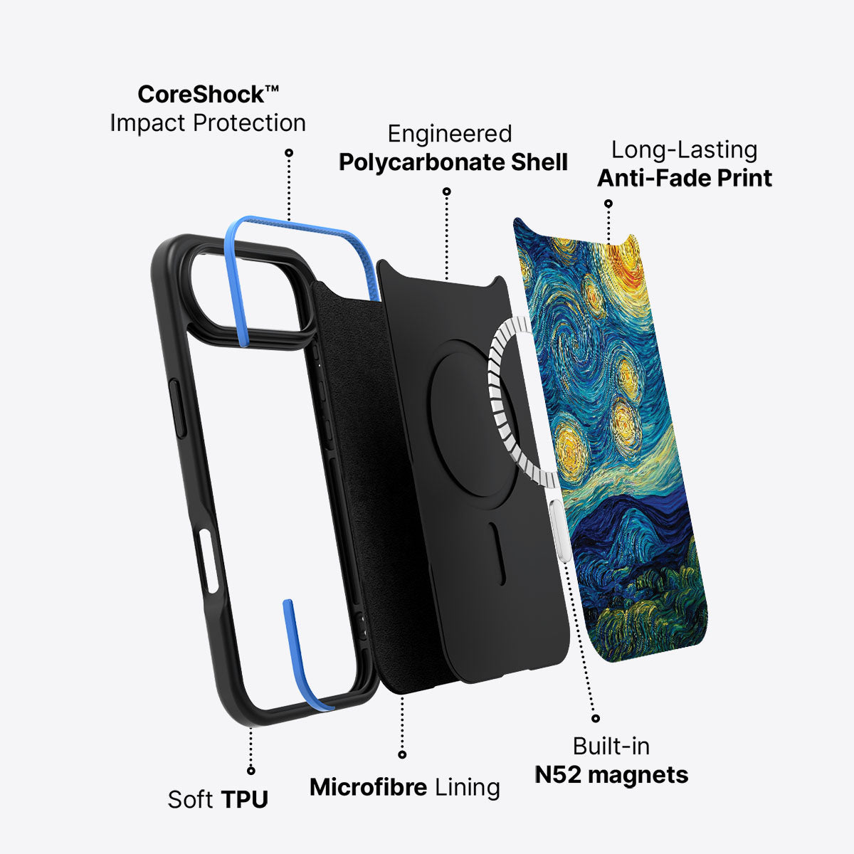 iPhone Air case construction – Astral Waves phone case