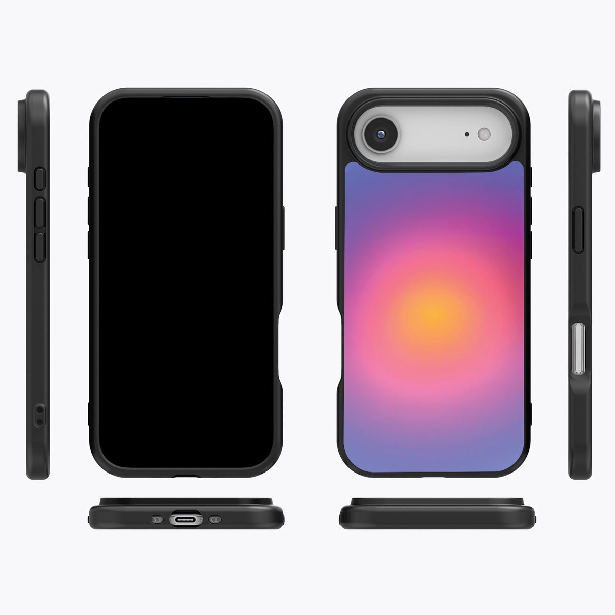 Aura Glow iPhone Air case cover – multi-angle view