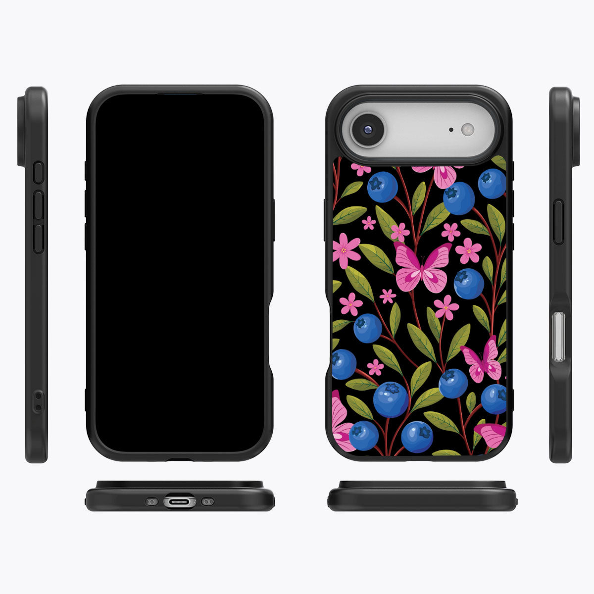 Blueberry Butterflies - iPhone 17 Air Case #case type_core (magsafe), #case type_core (non magsafe)