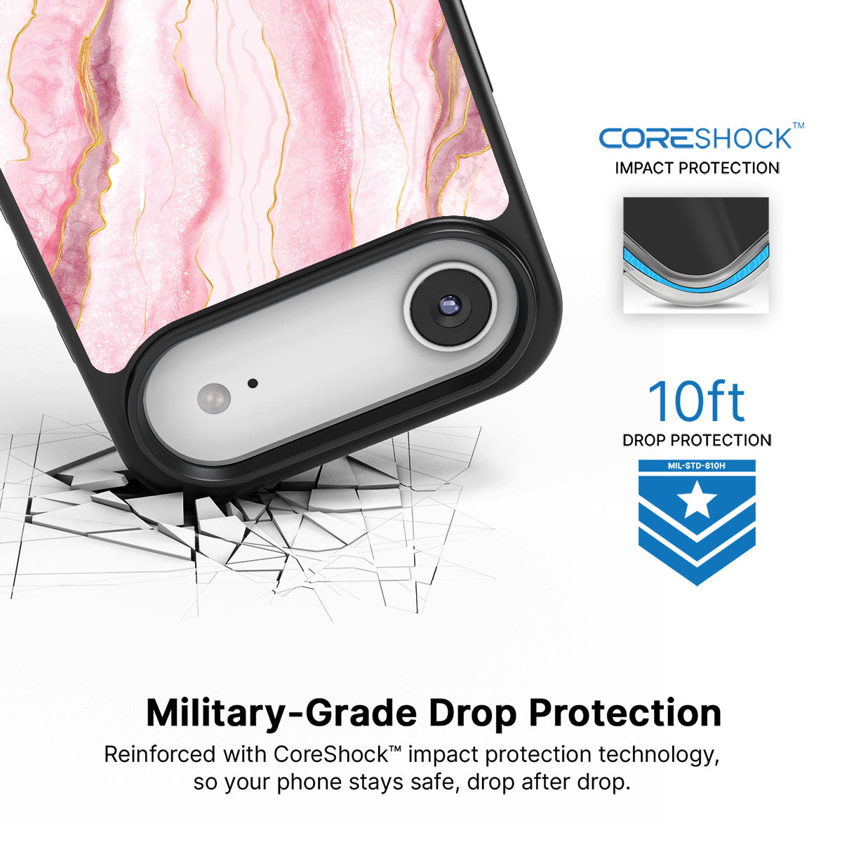 Blushed Marble - iPhone 17 Air Case, #case type_core (magsafe), #case type_core (non magsafe)