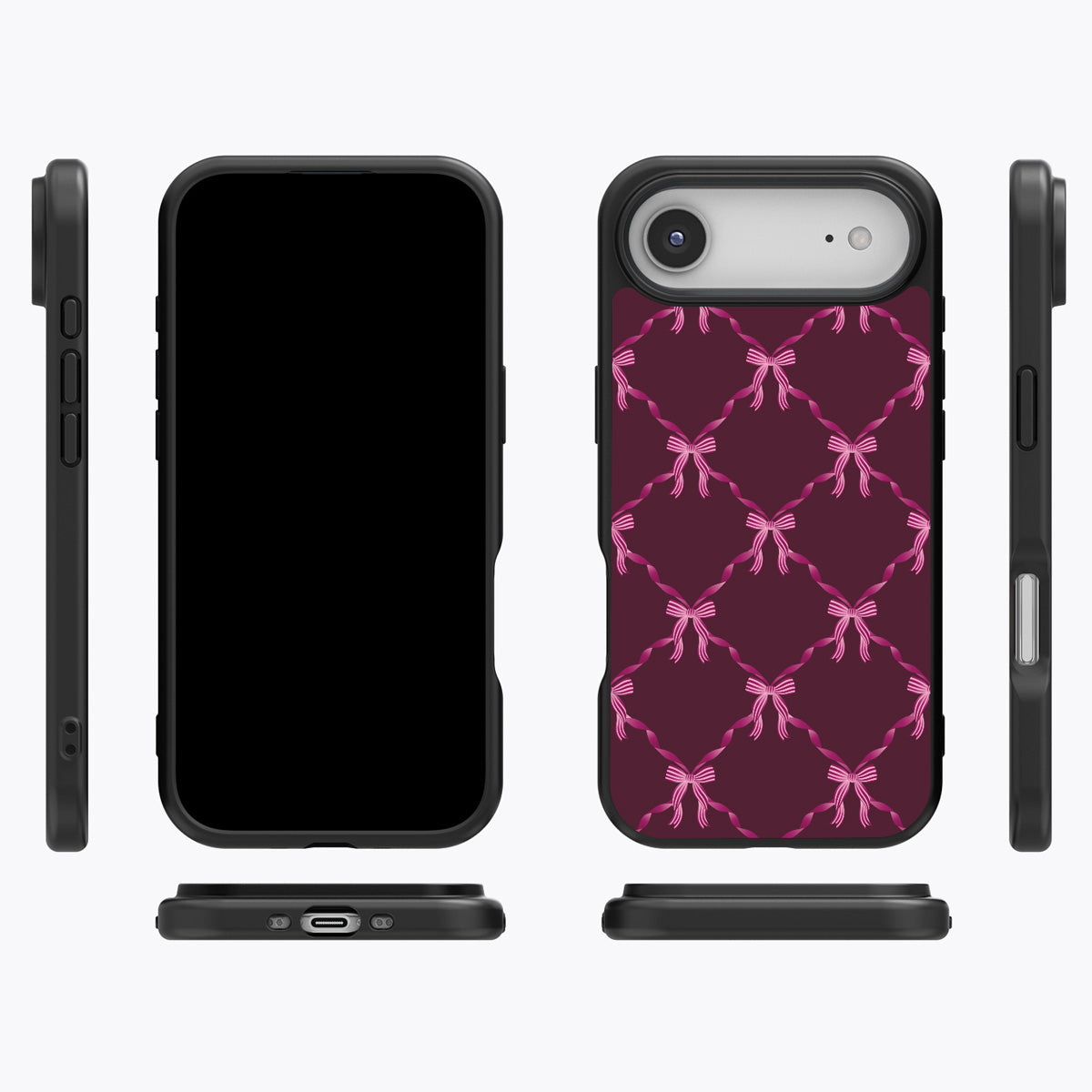Bordeaux Bow iPhone Air case cover – multi-angle view