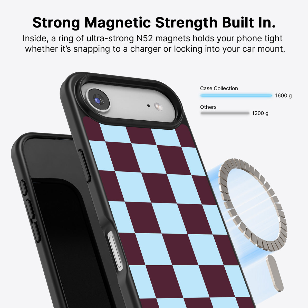 iPhone Air MagSafe case – Cabernet Tile design
