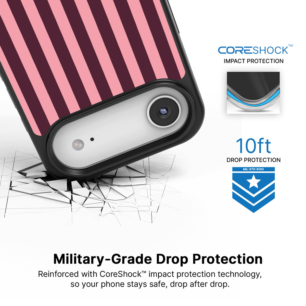 Candy Column iPhone Air case with drop protection