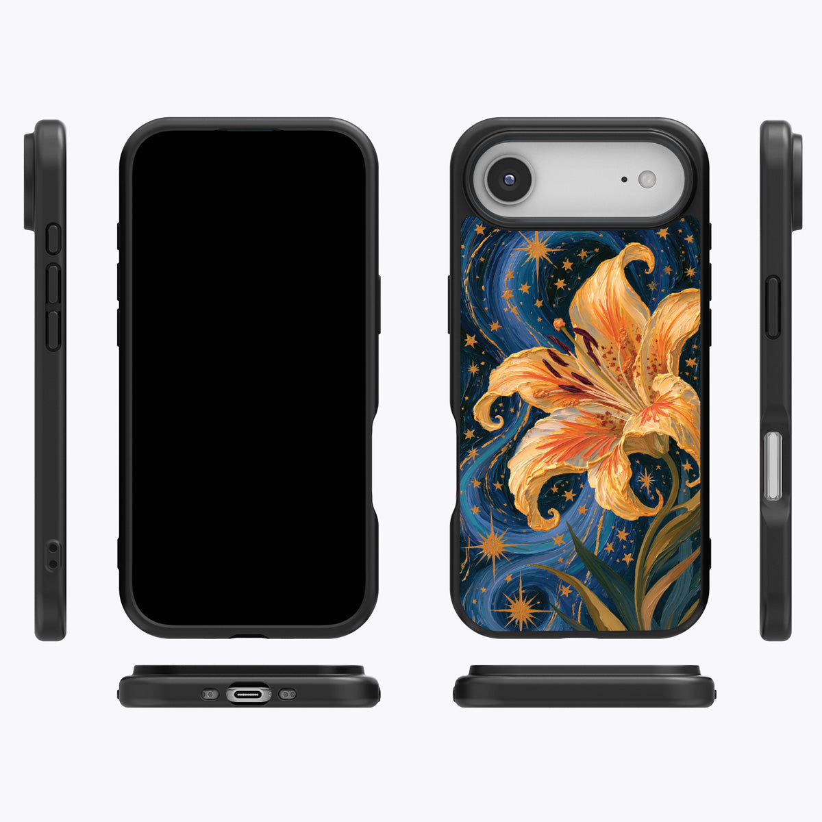 Celestial Bloom iPhone Air case cover – multi-angle view