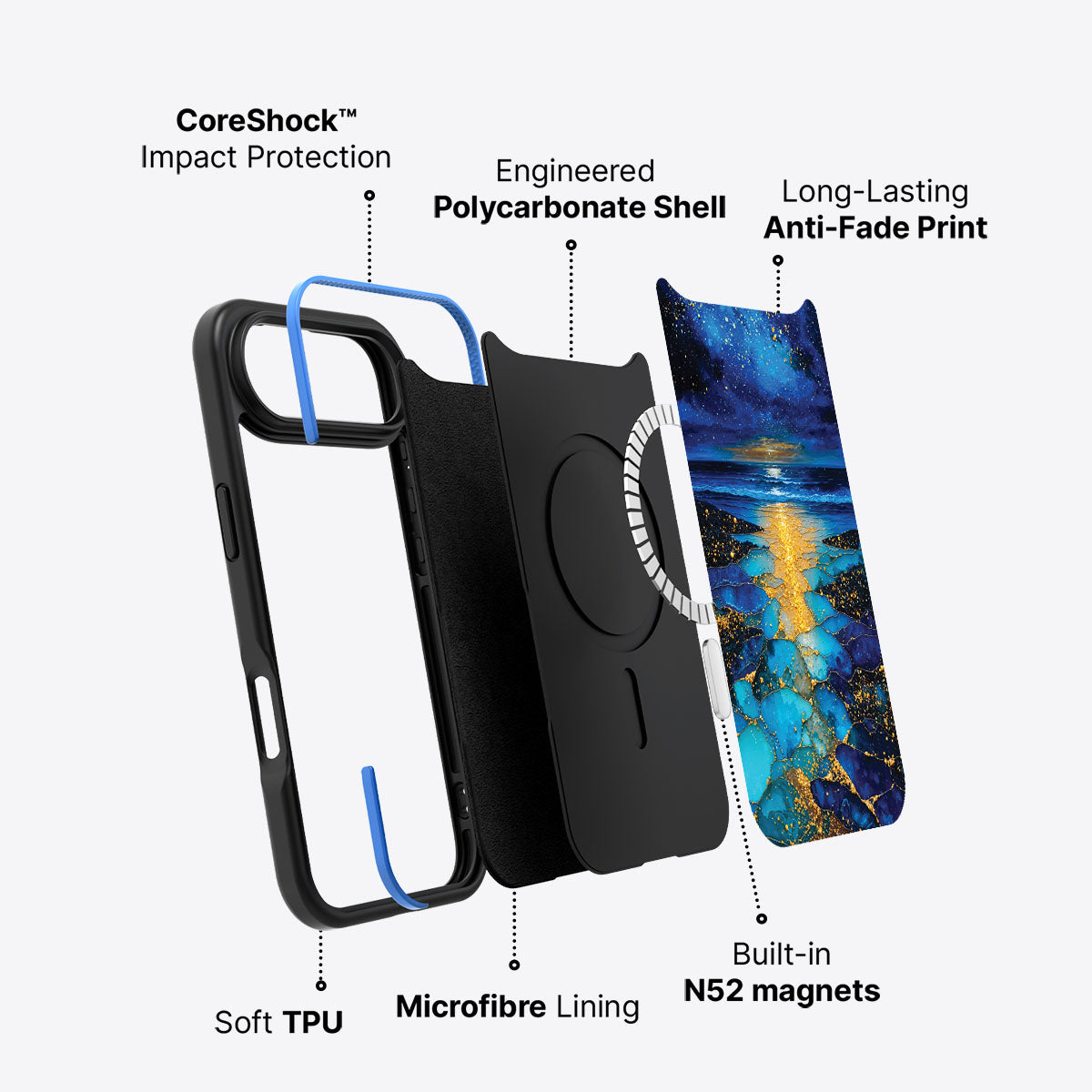 iPhone Air Case with MagSafe – Cosmic Seascape