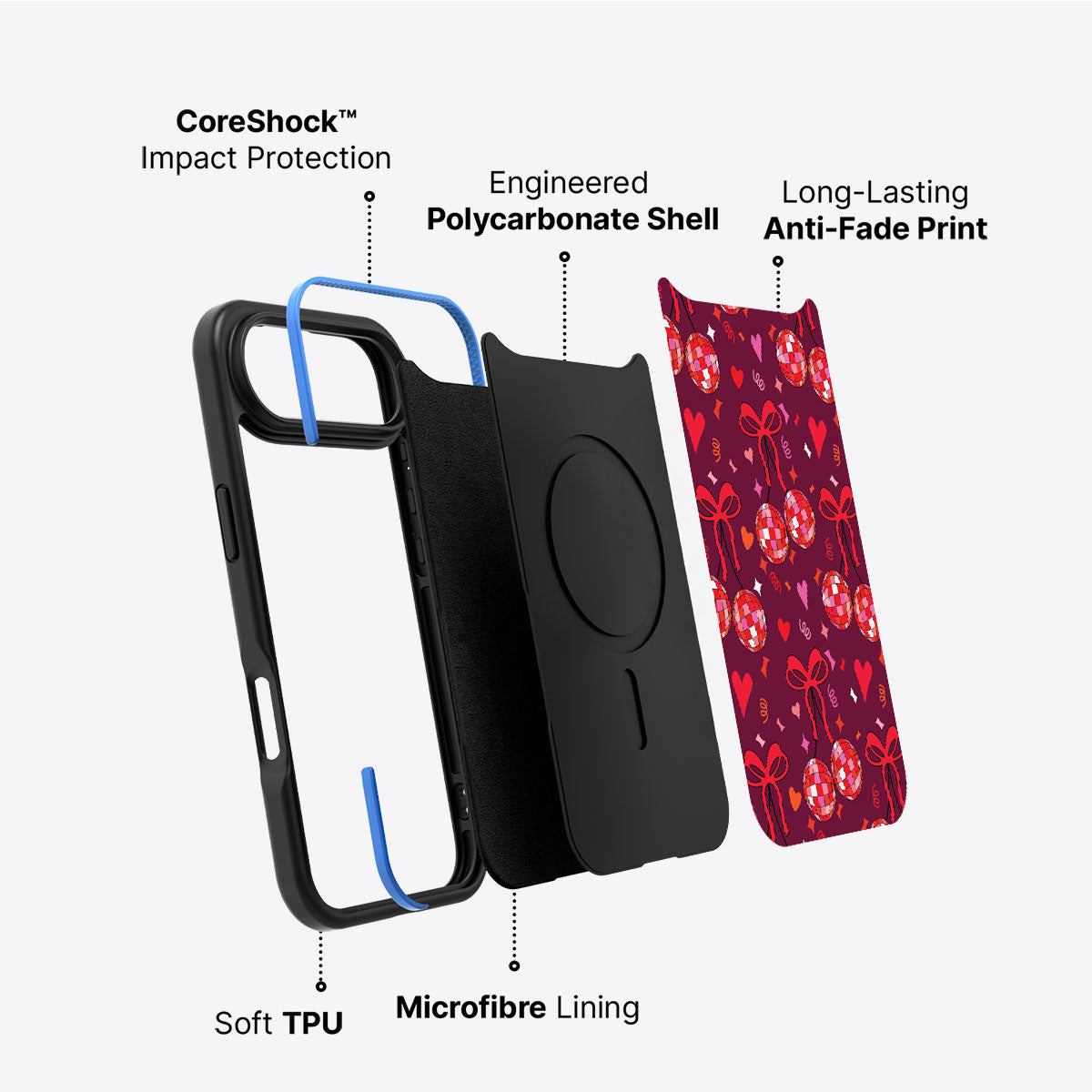 Disco Cherries - iPhone 17 Air Case #case type_core (non magsafe)