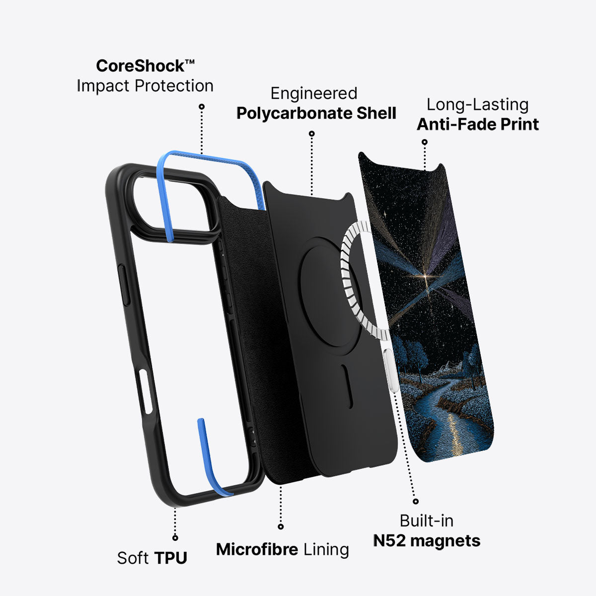 iPhone Air Case with MagSafe – Falling Star
