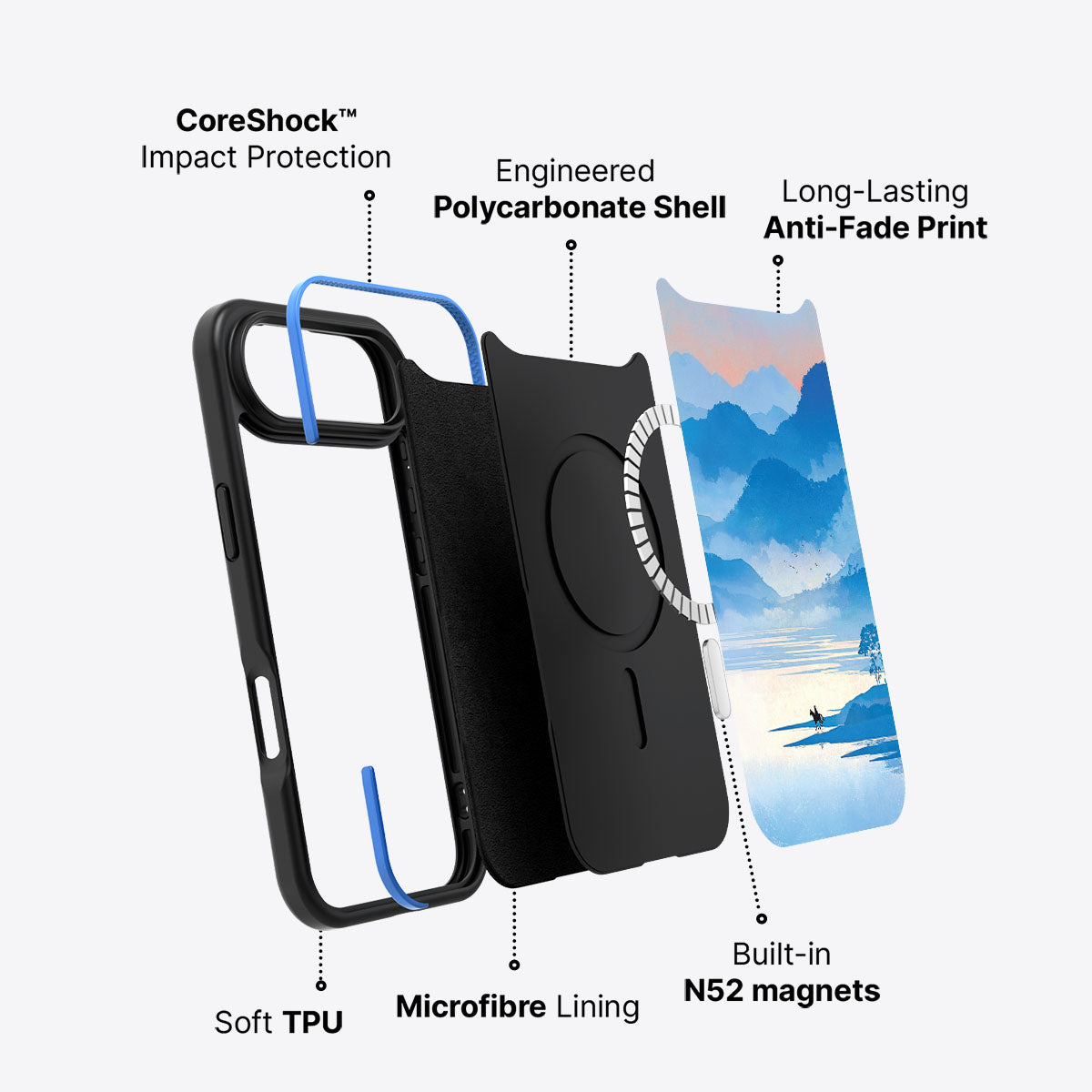 iPhone Air case construction – Globe Trotter phone case