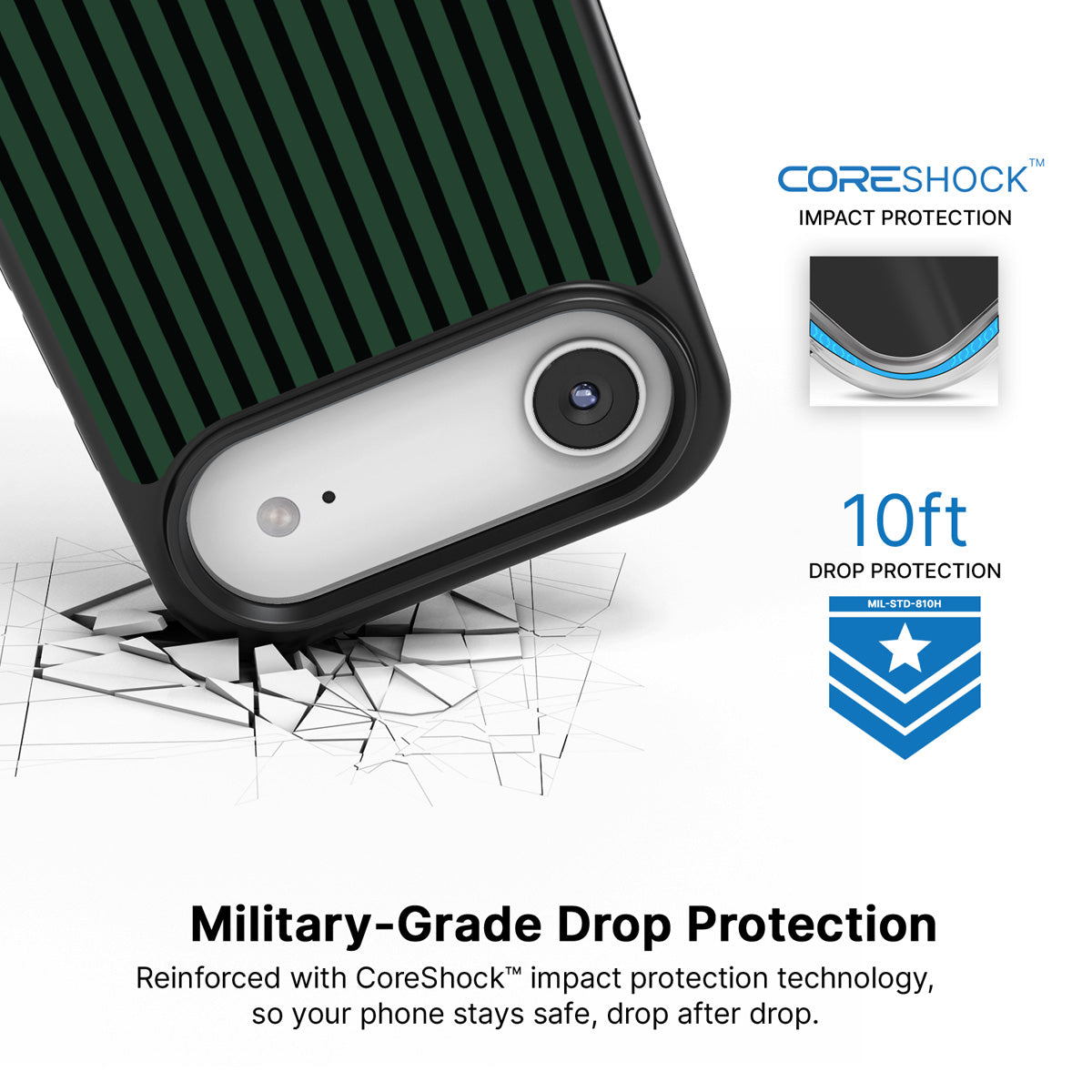 Green Stripe iPhone Air Case – Jungle Rule | MagSafe