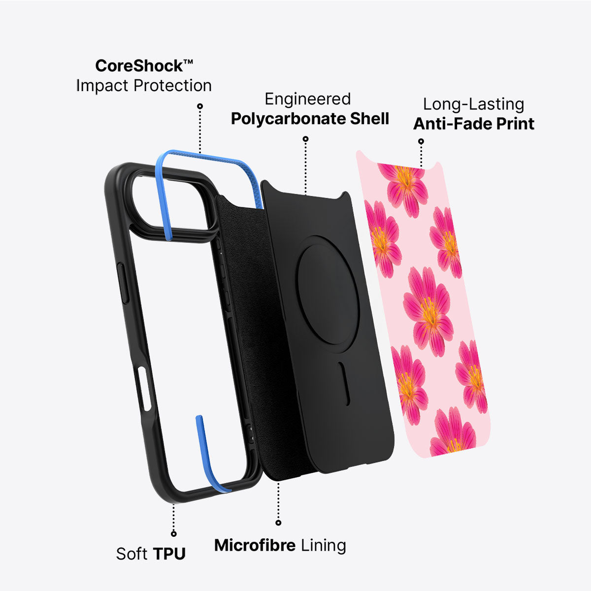 Lewisia Cotyledon - iPhone 17 Air Case #case type_core (non magsafe)