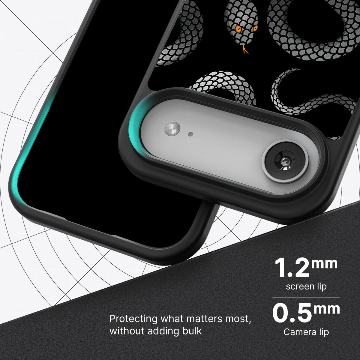 Noir Serpent - iPhone 17 Air Case #case type_core (magsafe), #case type_core (non magsafe)