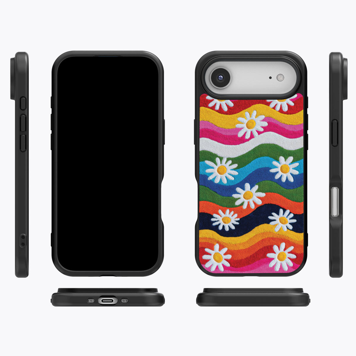iPhone Air Case with MagSafe – Rainbow Daisy