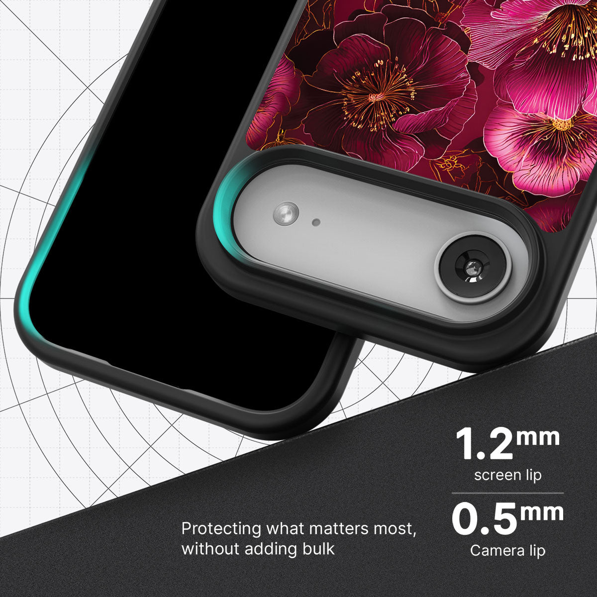 Ruby Flora - iPhone 17 Air Case #case type_core (magsafe), #case type_core (non magsafe)