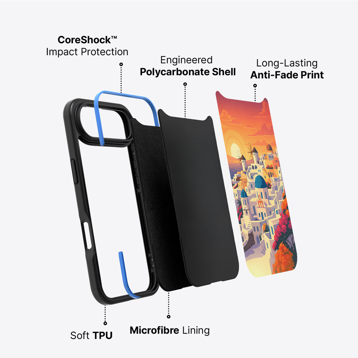 Santorini - iPhone 17 Air Case #case type_core (non magsafe)