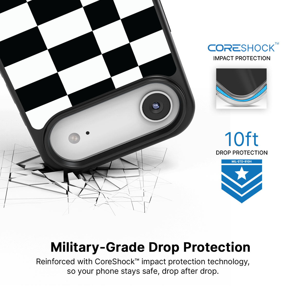 Skewed Checks - iPhone 17 Air Case  #case type_core (magsafe), #case type_core (non magsafe)