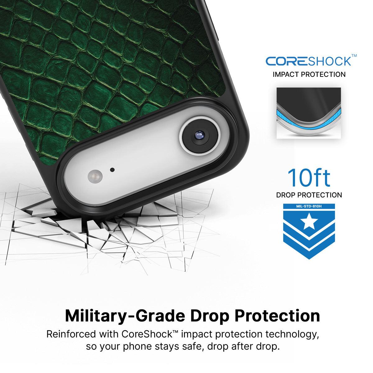Green Designer iPhone Air Case – Slytherin Senses | MagSafe