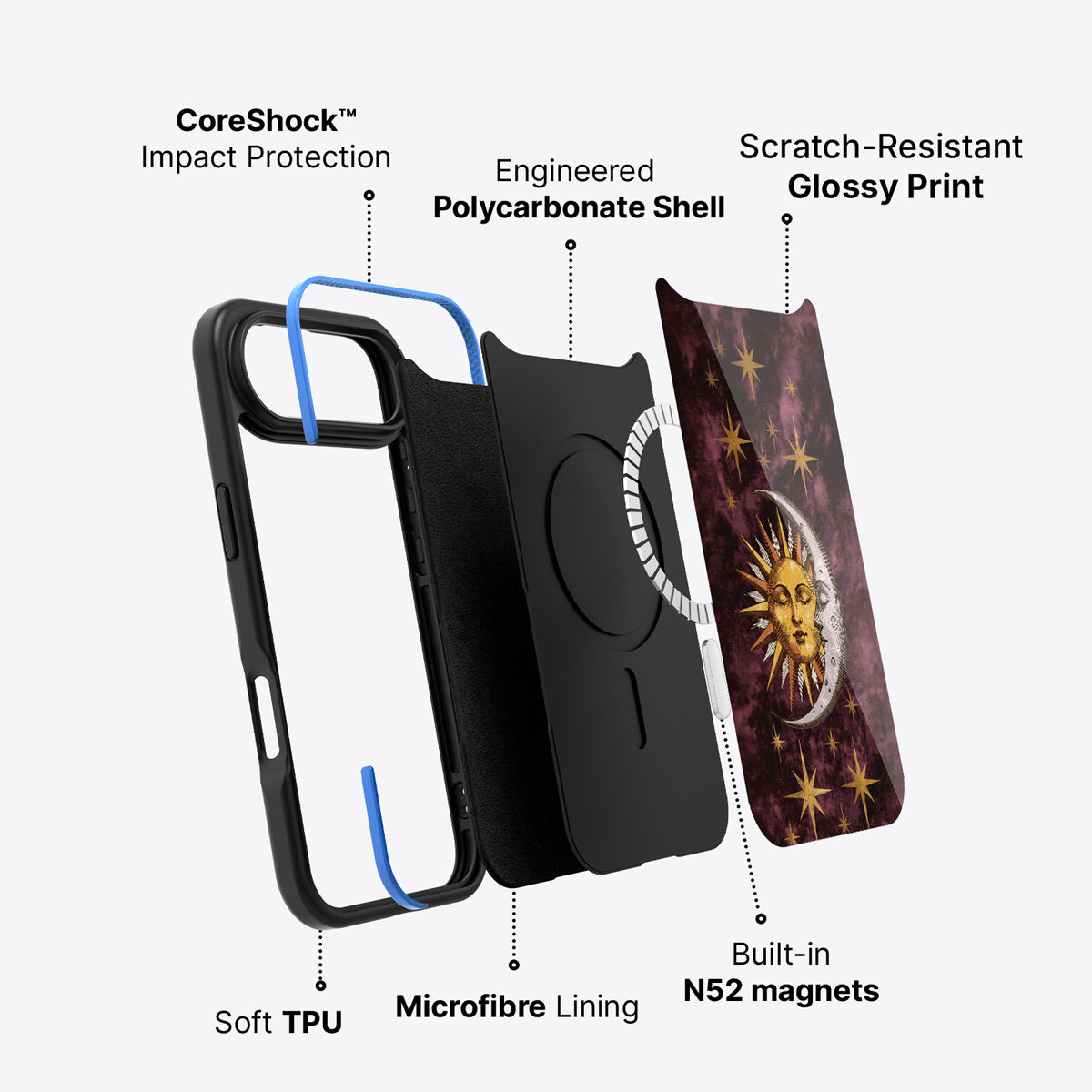 iPhone Air case construction – Sun and Moon phone case