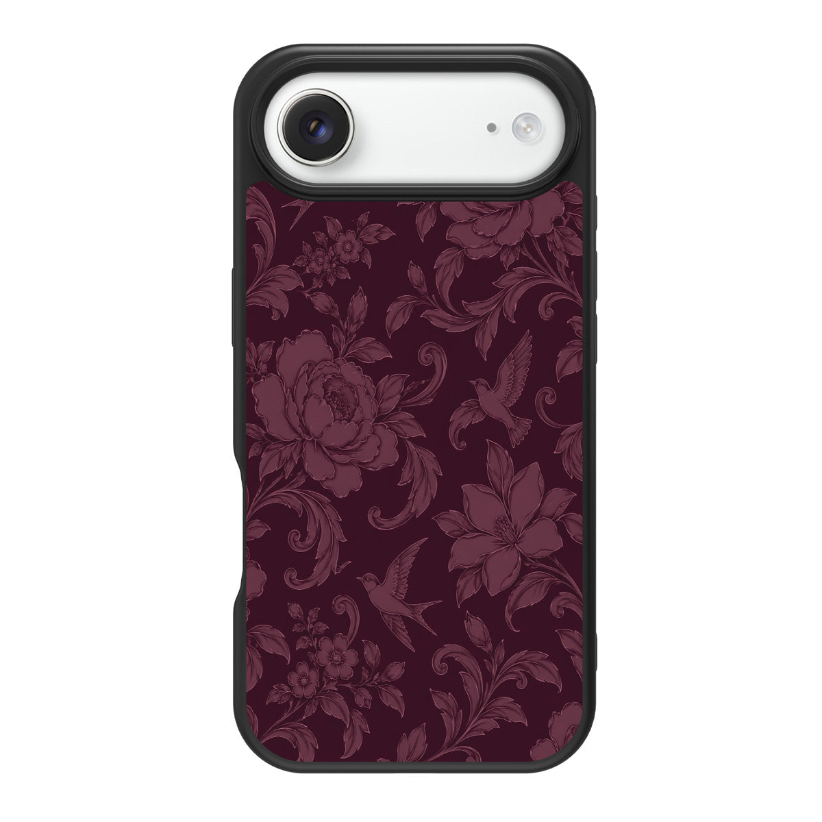 Swallow Damask design back view – iPhone 17 Air case