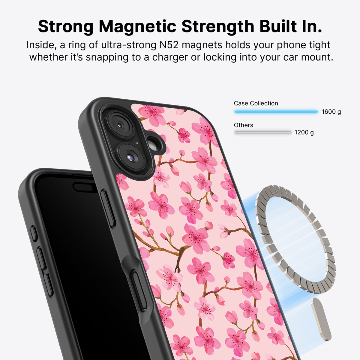 iPhone 17 MagSafe case – Cherry Blossom design