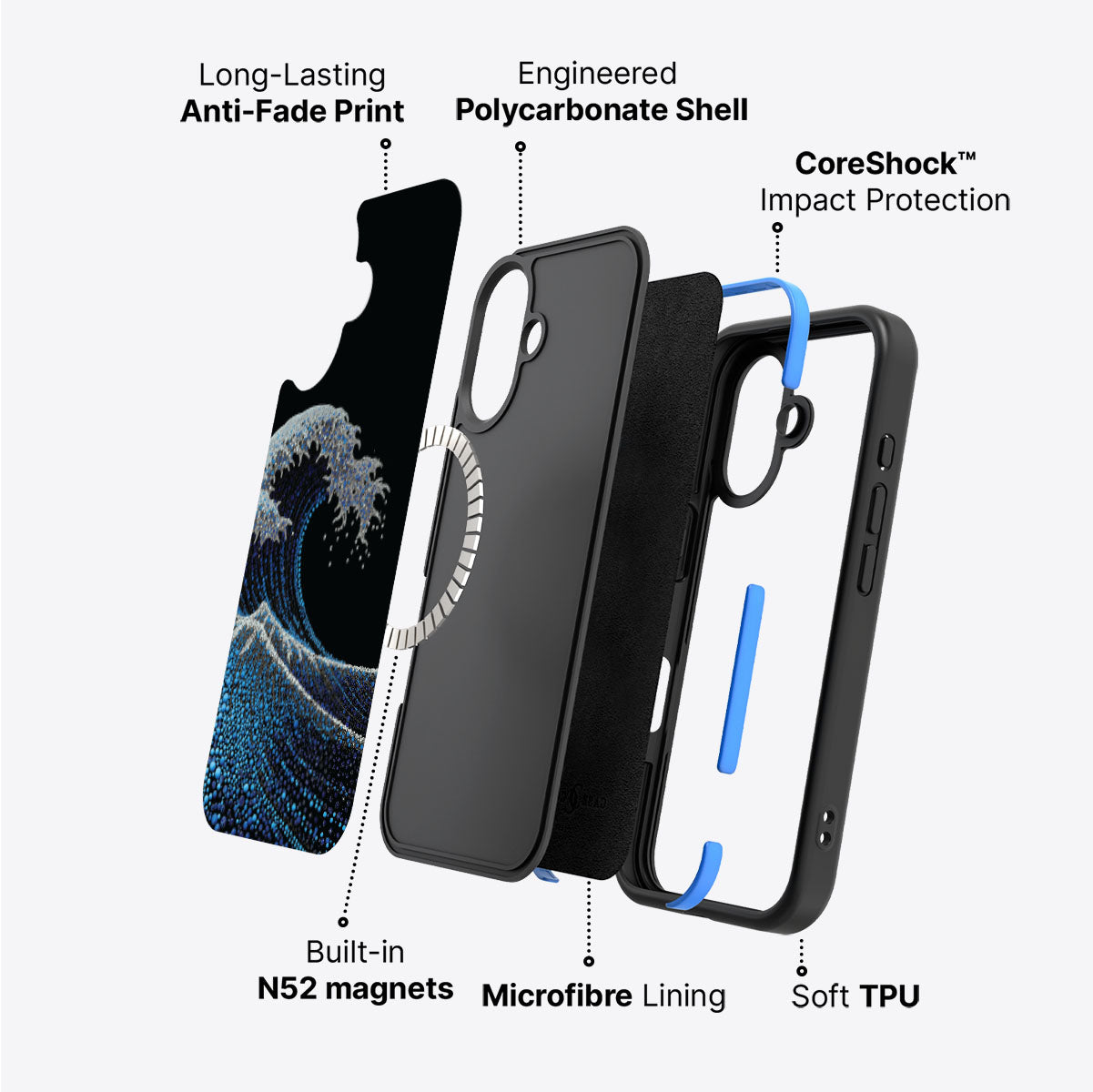iPhone 17 Case with MagSafe – Midnight Tide