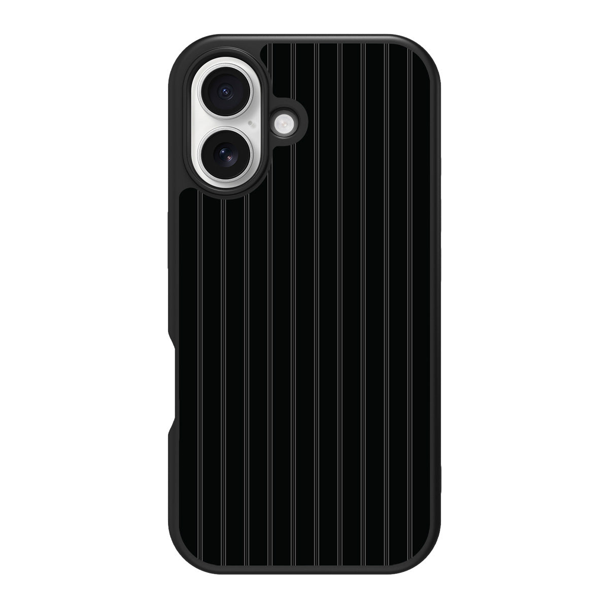 Onyx Pinstripe design back view – iPhone 17 case