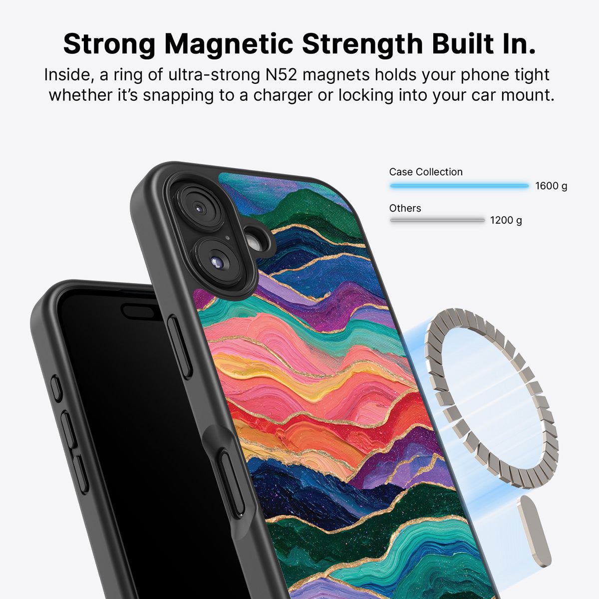 iPhone 17 MagSafe case – Painted Peaks design