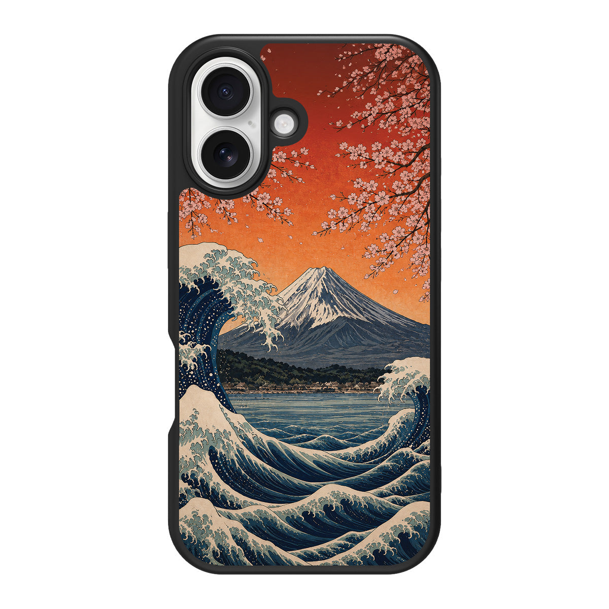 Sakura Coast design back view – iPhone 17 case