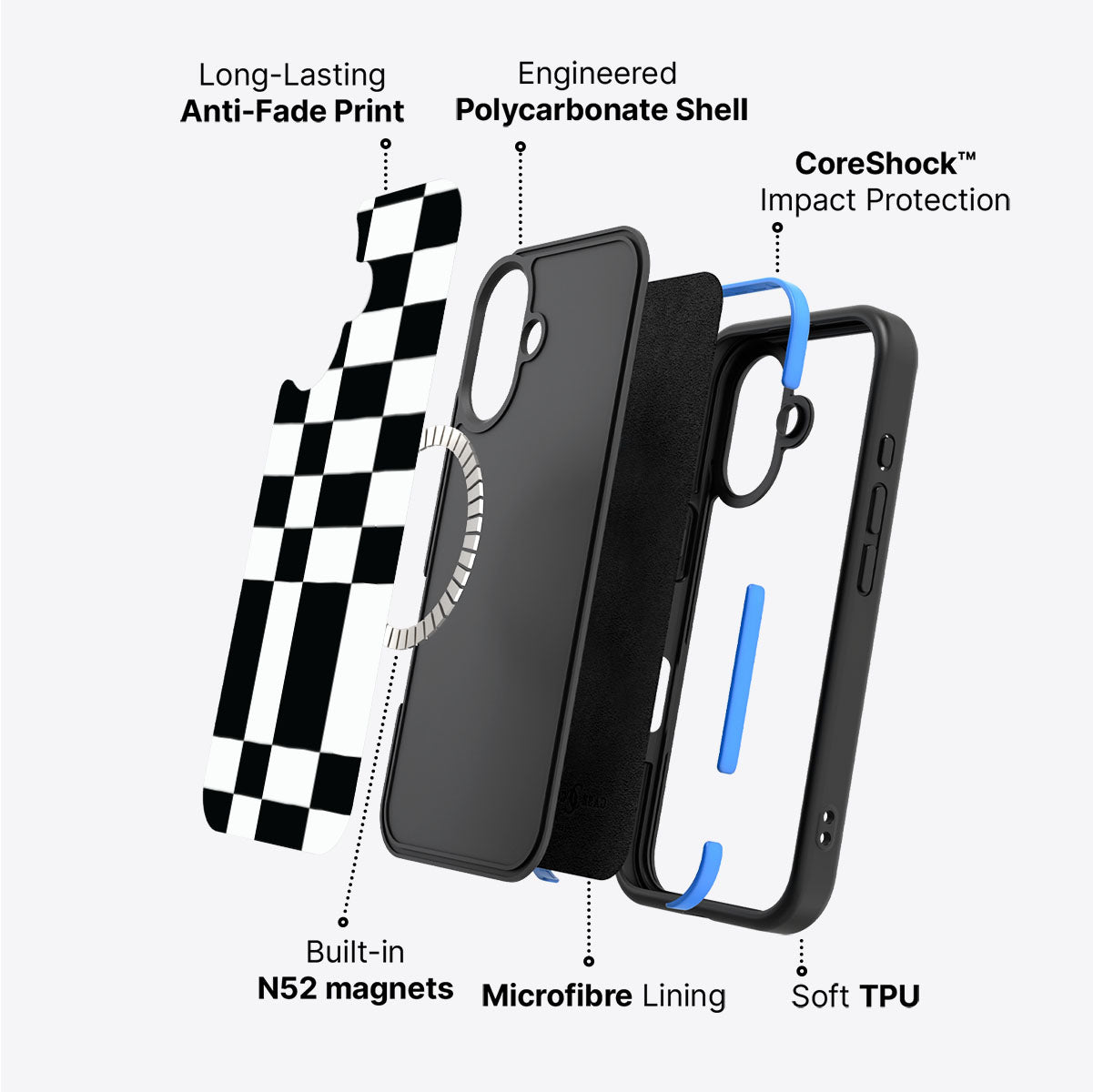 Skewed Checks - iPhone 17 Case  #case type_core (magsafe)